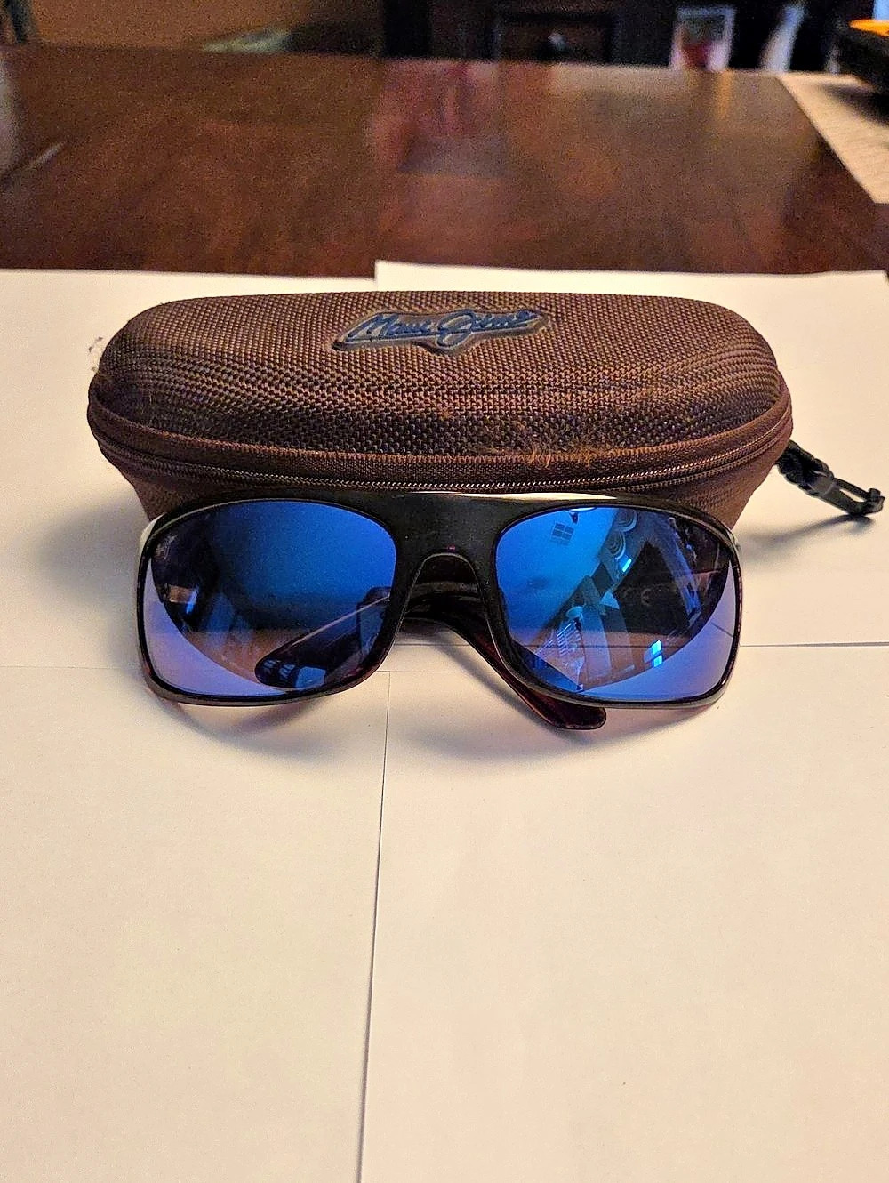 Maui Jim Peahi Polarized Sunglasses Brown Blue
